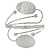 Silver Plated Hammered Oval Leaf Upper Arm, Armlet Bracelet - Adjustable - view 5