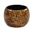 Chunky Brown Marbled Effect Wood Bangle Bracelet - Medium - up to 18cm L