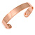 Wide Men Women Copper Magnetic Cuff Bracelet with Two Magnets - Adjustable Size - 7½" (19cm ) - view 5