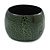 Wide Chunky Cracked Effect Wood Bracelet Bangle (Green/ Black) - Medium - 19cm L