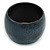 Wide Chunky Cracked Effect Wood Bracelet Bangle (Teal Blue/ Black) - Medium - 19cm L - view 4
