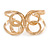 Contemporary Wire Butterfly Cuff Bracelet In Gold Tone - Adjustable