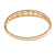 Multicoloured Crystal Floral Bangle Bracelet In Polished Gold Tone - 19cm L - view 4