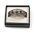Vintage Inspired Multicoloured Semiprecious Stone Wire Cuff Bracelet/ Bangle - Silver Tone - Adjustable - view 4