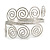 Silver Tone Textured 'Spiral' Upper Arm Bracelet Armlet - 28cm Long - Adjustable