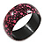 Pink/ Black Wood Bangle Bracelet - Medium - up to 18cm L