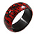 Red/ Black Wood Bangle Bracelet - Medium - up to 18cm L