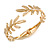 Gold Tone Floral Hinged Bangle Bracelet - 19cm Long - view 3