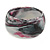 Off Round Blurred White/ Black/ Red Acrylic Bangle Bracelet Matte Finish - Medium Size - view 2