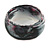 Off Round Blurred White/ Black/ Red Acrylic Bangle Bracelet Matte Finish - Medium Size - view 4