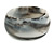 Off Round Blurred White/ Black Acrylic Bangle Bracelet Matte Finish - Medium Size - view 3