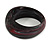 Asymmetric Blurred Black/ Red/ White Acrylic Bangle Bracelet Matte Finish - Medium Size - view 4