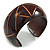 Wide Chunky Wooden Cuff Bracelet/ Bangle with Arrow Pattern/ Medium /Possible Natural Irregularities - view 5