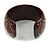 Wide Chunky Wooden Cuff Bracelet/ Bangle with Arrow Pattern/ Medium /Possible Natural Irregularities - view 6