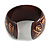 Wide Chunky Wooden Cuff Bracelet/ Bangle with Leaf Motif/ Medium /Possible Natural Irregularities - view 5