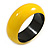 Yellow Round Wooden Bangle Bracelet - Medium Size