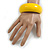 Yellow Round Wooden Bangle Bracelet - Medium Size - view 3