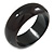 Dark Chocolate Brown Round Wooden Bangle Bracelet (Natural Irregularities) - Medium Size