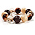 Round Beaded Flex Bracelet (Coffee, Brown, Beige & Cream) - view 6