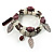 2-Strand Leaf Charm Ceramic And Resin Bead Flex Bracelet (Lavender&Milk) - view 6
