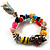 Multicoloured Flex Bead Tassel Bracelet (Silver Tone) - view 4