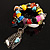 Multicoloured Flex Bead Tassel Bracelet (Silver Tone) - view 6