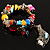 Multicoloured Flex Bead Tassel Bracelet (Silver Tone) - view 2