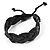 Black Braided Leather Wristband - view 3