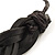 Black Braided Leather Wristband - view 6