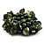 Chunky Forest Green Shell And Bead Flex Bracelet - view 4