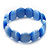Light Blue Cat Eye Glass Bead Flex Bracelet -18cm Length - view 5