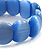 Light Blue Cat Eye Glass Bead Flex Bracelet -18cm Length - view 3