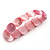 Pink Cats Eye Glass Bead Flex Bracelet -18cm Length - view 6