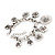Chunky Oval Link 'Rose' Charm Bracelet In Silver Tone Metal - 18cm Length with 5cm extension - view 7