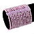 Wide Pale Lavender Glass Bead Flex Bracelet - up to 19cm wrist