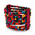Multicoloured Multistrand Wood Bead Bracelet - up to 19cm wrist - view 3