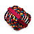 Multicoloured Multistrand Wood Bead Bracelet - up to 19cm wrist - view 4