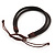 Unisex 2 Strand Dark Brown Leather Bracelet - Adjustable - view 2