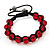 Unisex Red Glass Beads Bracelet - 10mm - Adjustable - view 4
