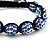 Unisex Bracelet Crystal Sapphire Blue Coloured Crystal Beads 10mm - Adjustable - view 4