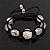 Unisex Clear Crystal Balls Bracelet - 13mm - Adjustable - view 4
