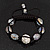 Unisex Clear Crystal Balls Bracelet - 13mm - Adjustable - view 2