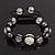 Smooth Round Hematite, Transparent & Clear Crystal Balls Bracelet - Adjustable - view 7