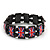 UK British Flag Union Jack Hematite Elasticated Bracelet - up to 20cm length - view 2