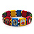 Stretch Multicoloured Wooden Saints Bracelet / Jesus Bracelet / All Saints Bracelet - Up to 20cm Length