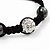 Hematite & Clear Crystal Beaded Bracelet - Adjustable - 12mm Diameter - view 6