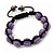 Unisex Buddhist Bracelet Crystal Lilac Swarovski Crystal Beads 10mm - Adjustable - view 5