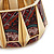 Wide Goldtone Geometric Flex Bracelet - Up to 18cm Length - view 7