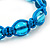 Unisex Blue Glass Bead Teen Buddhist Bracelet On Silk String - view 3