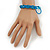 Unisex Blue Glass Bead Teen Buddhist Bracelet On Silk String - view 4